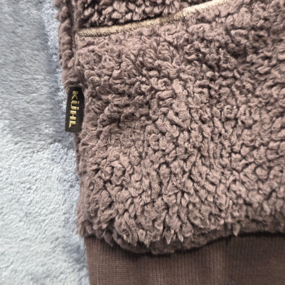 Kuhl Flight Fleece Jacket L Brown Womens Full Zip High Pile Hooded Soft Outdoor - Picture 5 of 13